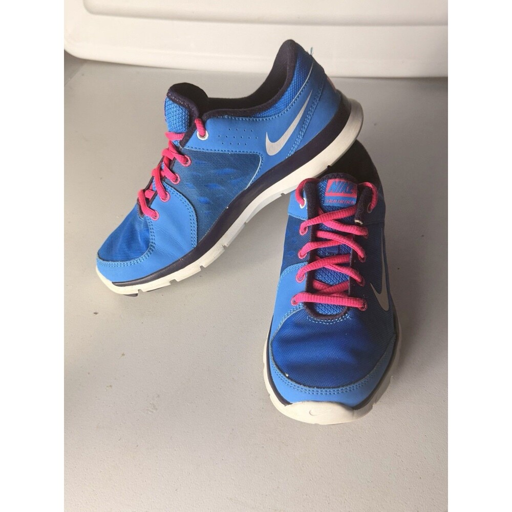 Nike Womens Blue Lace Up Comfort Athletic Running Shoes Sneakers Size 6